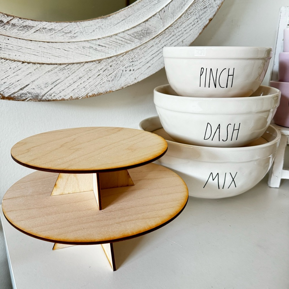 Wood RISERS for Rae Dunn Mixing Bowls | Bowls NOT Included